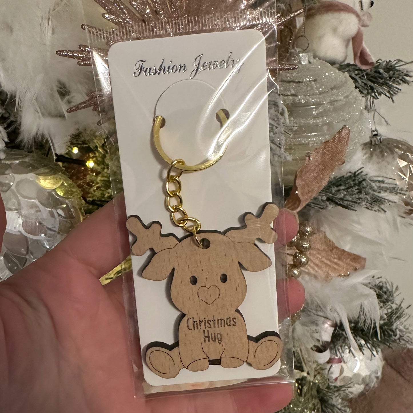 Christmas hug key ring