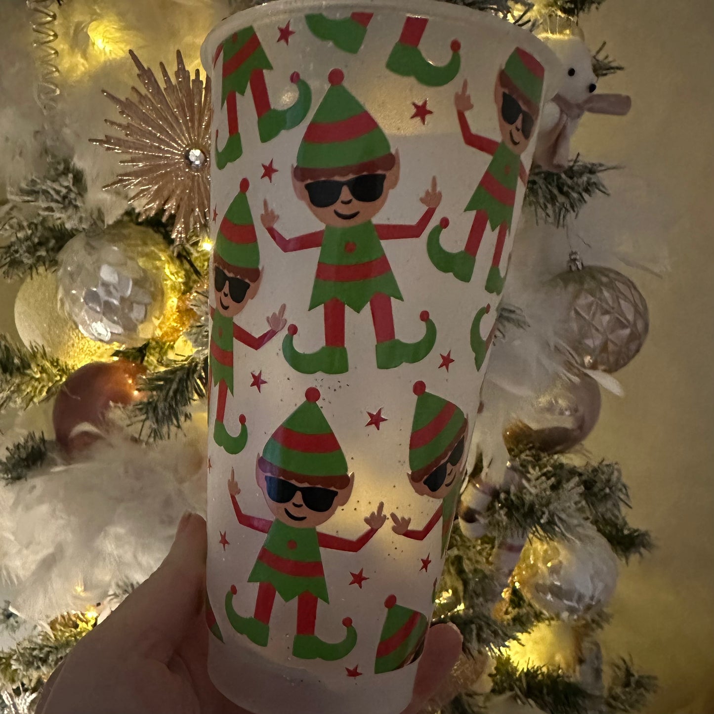 Naughty Elf cold cup