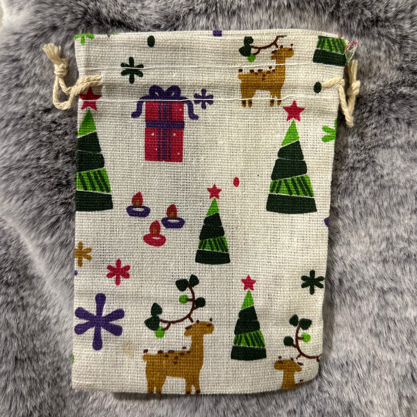 Christmas drawstring gift bag