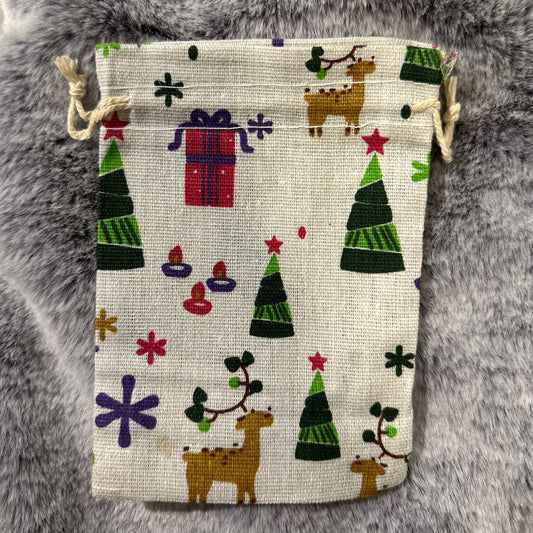Christmas drawstring gift bag
