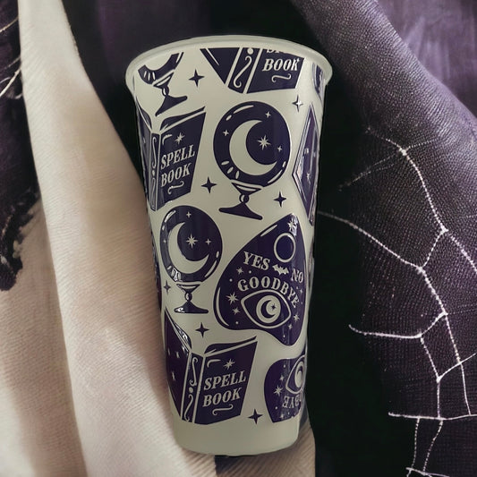 Spell book cup - glow in the dark