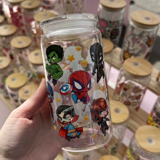Mini Heroes- acrylic can