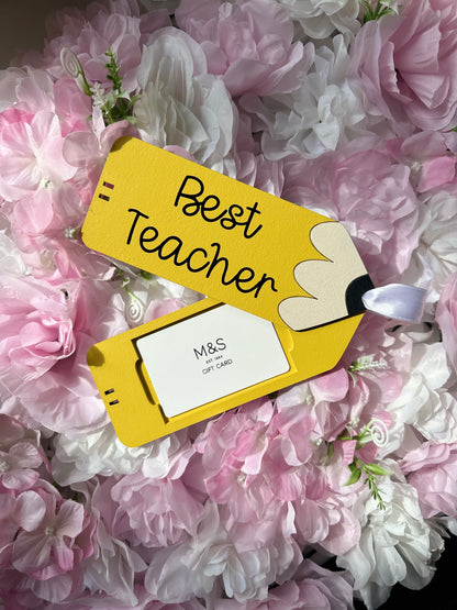 Pencil gift card holder