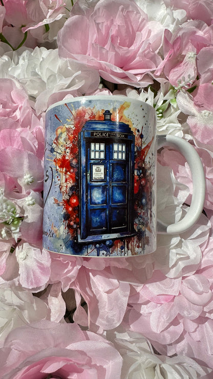 Watercolour mug - Doctor Who