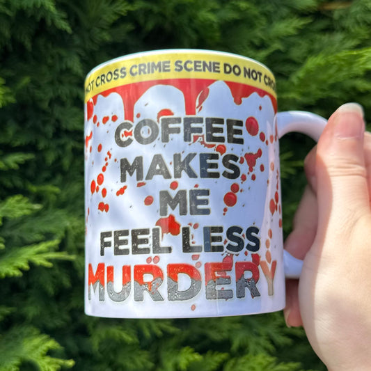 Coffee crime scene mug