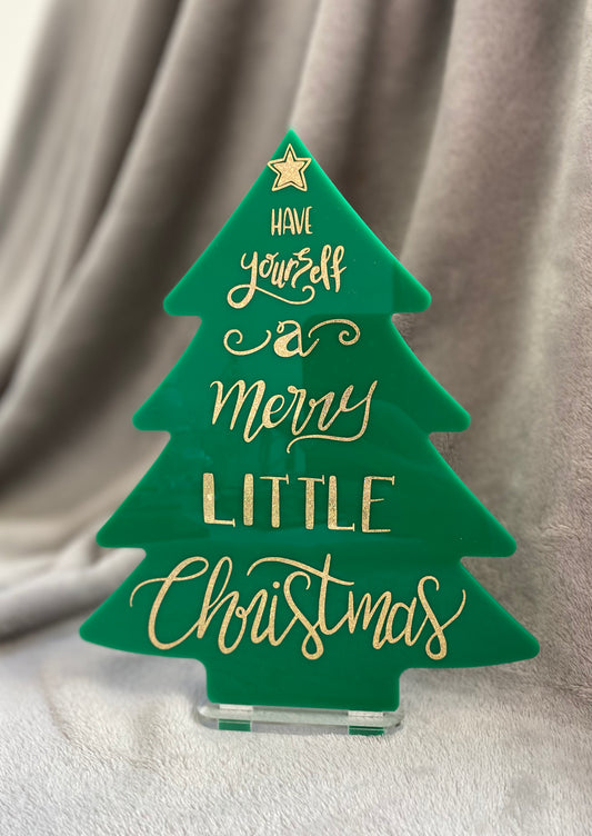 Christmas tree sign