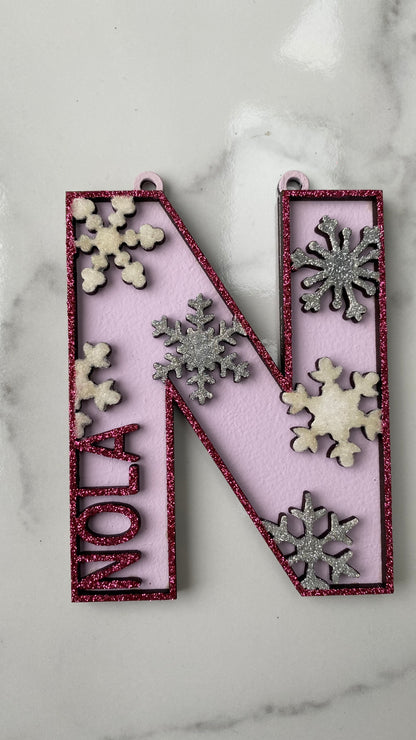 Snowflake Letter Bauble