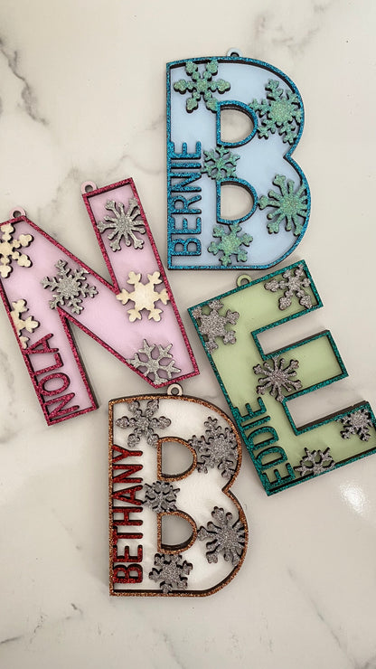 Snowflake Letter Bauble