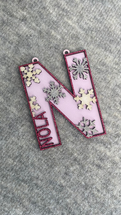 Snowflake Letter Bauble