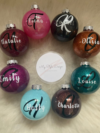 Glitter Bauble - Name